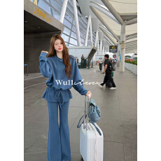 批发<b class='q'>冬</b>季套装女2026新款今年流行爆款时尚加厚双面绒卫衣微喇裤两件套