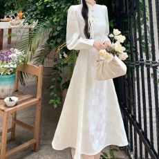 批发2025春秋新款国风<b class='q'>连衣裙</b>女高级感显瘦优雅长裙大码新中式改良<b class='q'>旗袍</b>