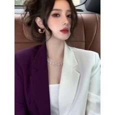 批发初秋欧货时尚洋气冷淡系高级感韩系减龄气质轻奢百搭撞色<b class='q'>西装外套</b>