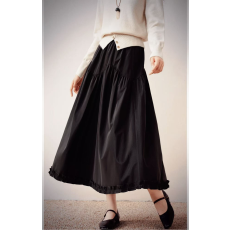 批发2025秋款法式伞裙小众爆款多巴胺<b class='q'>不规则</b>花边拼接裙洋气通勤