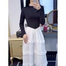 批发韩版超仙拼接超好看<b class='q'>连衣裙</b>女2025春季新款修身减龄高贵气质长裙子