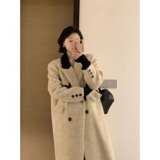 批发韩系呢子大衣女2025秋冬季新款毛呢外套高级感小个子慵懒风<b class='q'>中长款</b>