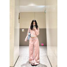 批发韩系高级感休闲<b class='q'>运动服</b>套装女秋季新款卫衣阔腿裤减龄<b class='q'>显瘦</b>两件套潮
