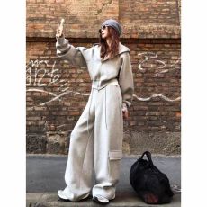 批发韩系超酷时髦连帽简约通勤宽松显瘦休闲风设计遮肉慵懒休闲两件套