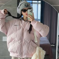 批发高级设计感韩系甜美<b class='q'>短款</b>棉服冬季外套新款宽松休闲立领面包服上衣