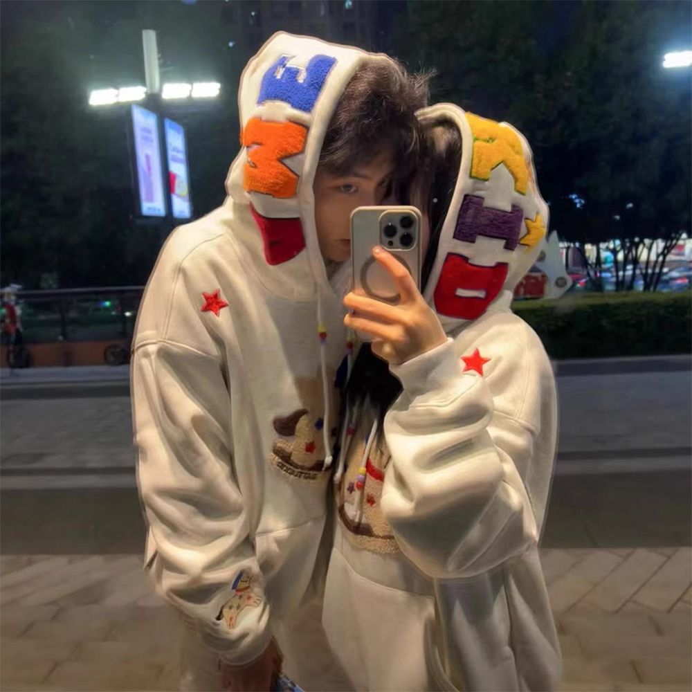 얇은 스타일 털이 있는 높은 품질 자수 이후 패키지 칼라 순수한 Mianhua 면 칫솔질 복합 후드티 여성
