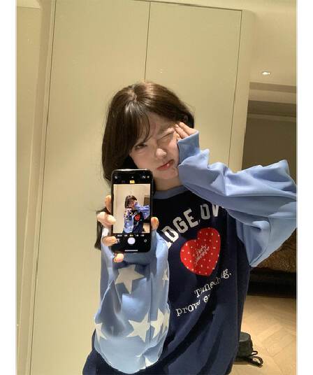 얇은 스타일 털이 있는 이후 패키지 칼라 순수한 Mianhua 면 복합 후드티 여성