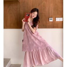 批发2026超好看粉色吊带连衣裙女夏多巴胺高级感海边度假沙滩<b class='q'>背心</b><b class='q'>长裙</b>