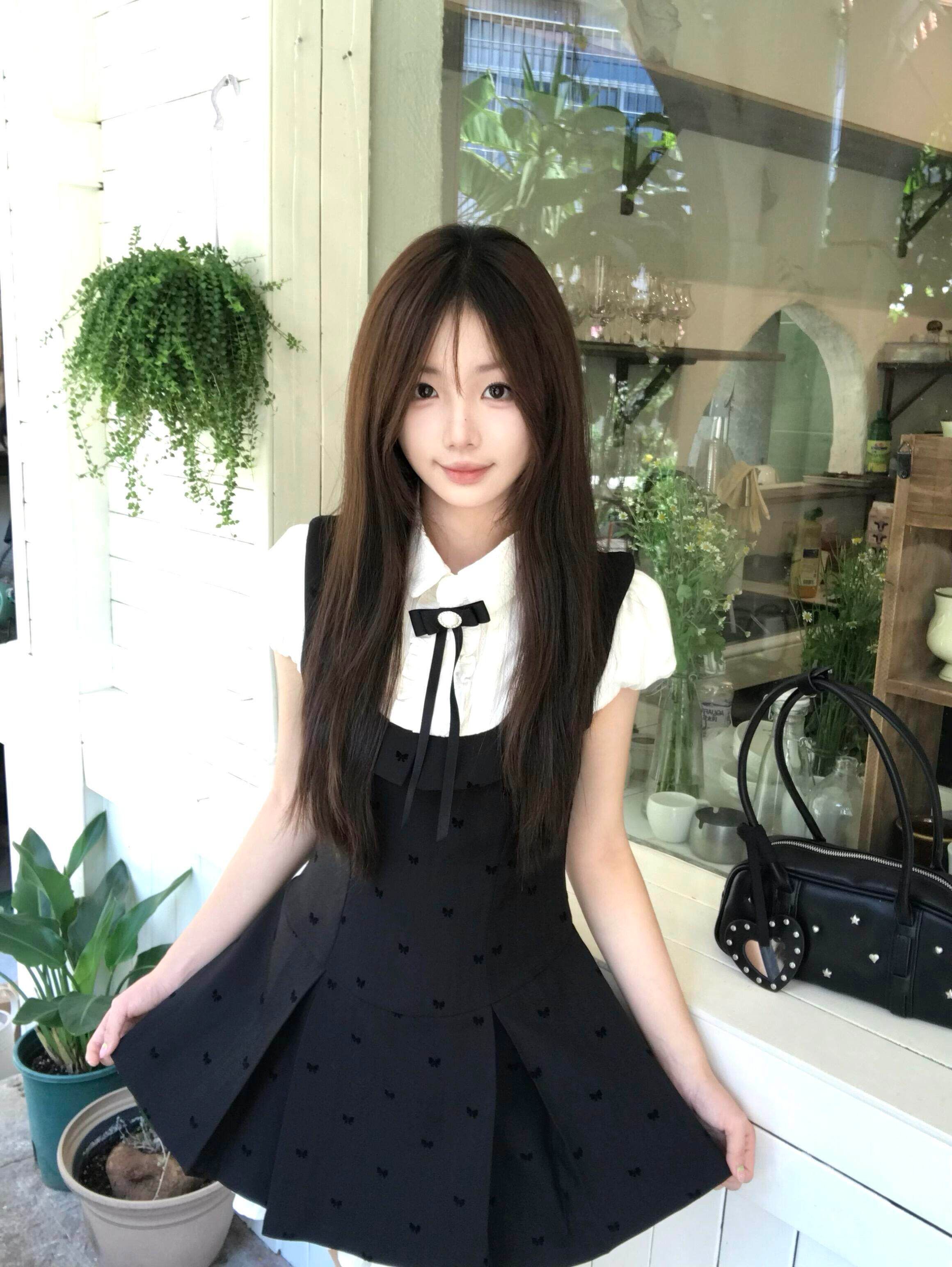 한 부서 학원 스타일 페이크 레이어드 여성 드레스 여름 천 골드 센스 miu 부서 특별 아름다운 꼬집기 허리 작은 검은 색 치마