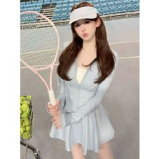 批发<b class='q'>运动</b>风<b class='q'>气质</b>防晒套装女2026年春夏设计感修身立领外套+显瘦半身裙