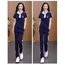 批发夏季新款休闲<b class='q'>运动服</b>套装女2026洋气减龄显瘦<b class='q'>时尚</b>短袖直筒裤两件套