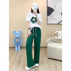 批发小香风休闲<b class='q'>运动服</b>套装女2026夏新款短袖t恤+阔腿裤<b class='q'>时尚</b>洋气两件套