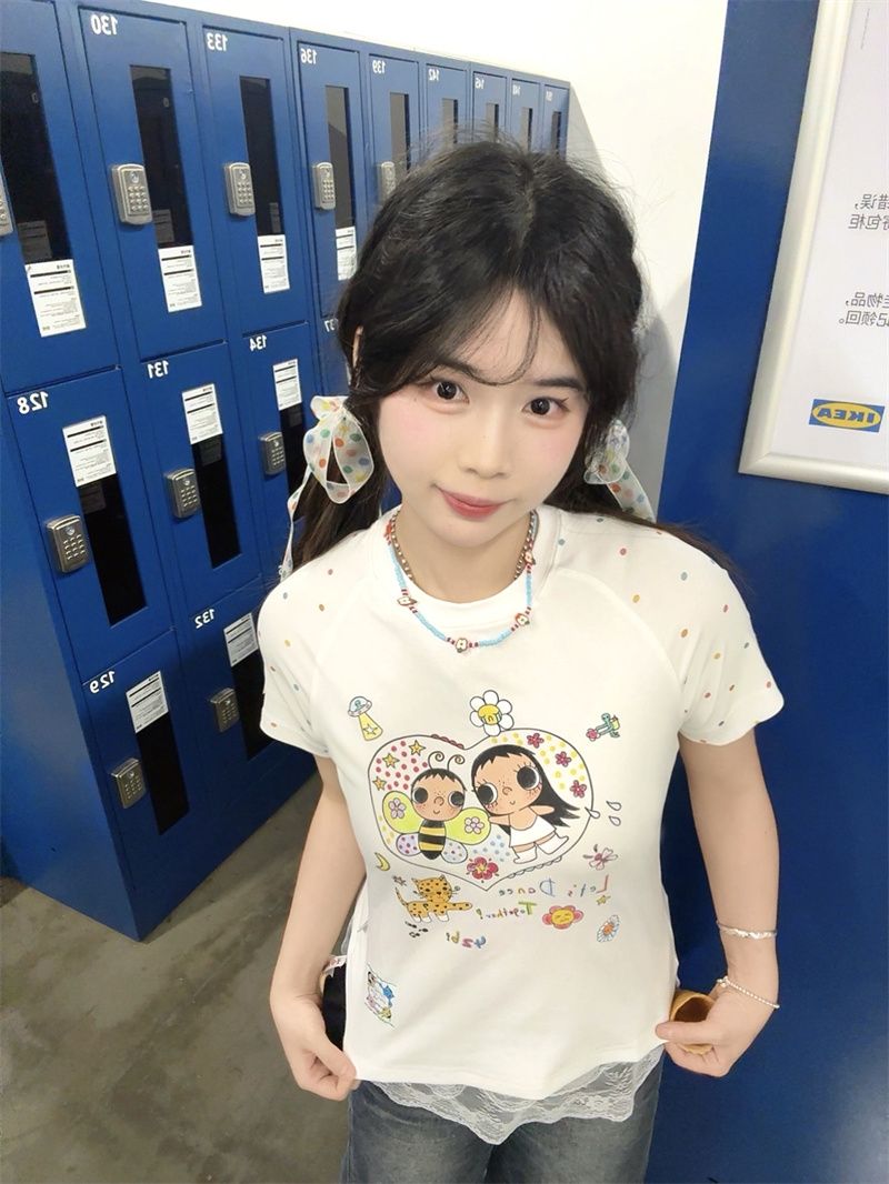 40 220 그램 92 면 8 암모니아 Lun 반팔 티셔츠 여성