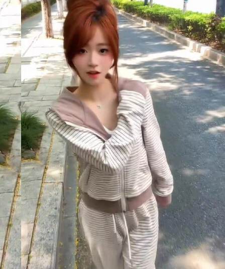 원본 더블 색상 컬러 짜임 기사 배색 스트라이프 후드 긴팔 맨위 여성 26 새로운 몸매 가꾸기 슬림해 보이는 스트레이트