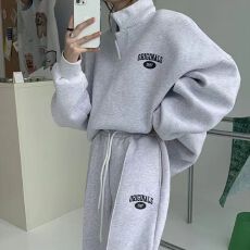 批发卫衣卫裤套装女2026年秋<b class='q'>冬</b>新款加绒炸街时尚休闲跑步运动服两件套