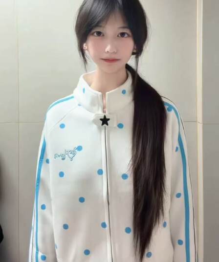 얇은 스타일 백금 지퍼 이후 패키지 칼라 순수한 Mianhua 면 복합 후드티 여성