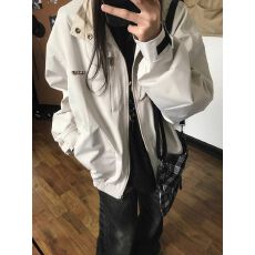 批发外套<b class='q'>女</b>春秋款2026新款百搭宽松设计感小众男<b class='q'>女</b>款潮牌工装<b class='q'>夹克</b>上衣