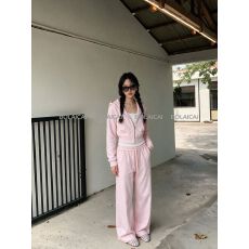 批发华棉复合套装2026粉色卫衣女春<b class='q'>秋</b>外套阔腿卫裤两件套