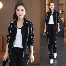 批发时尚套装2026早秋新款女休闲减龄显瘦开衫卫衣卫裤两件套
