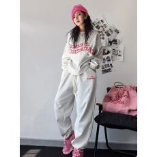 批发宽松<b class='q'>时尚</b>洋气卫衣网红街头休闲两件套潮运动服套装女学生春秋