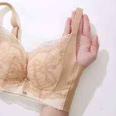 批发薄B杯无侧无钢圈内衣聚拢舒适透气调整型侧收副乳胸罩