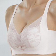 批发无侧骨女内衣无钢圈中薄B杯聚拢舒适无感<b class='q'>调整型</b>收副乳文胸