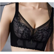 批发无磁女内衣中厚B杯托玛琳按摩杯小胸聚拢上托调整型文胸