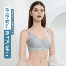 批发薄款乳胶垫果冻哺乳文胸上开扣聚拢无钢圈孕妇内衣孕期哺乳期胸罩
