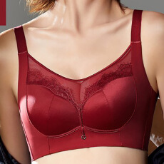 批发抹胸缎面无钢圈聚拢内衣女无痕透气调整型文胸大胸显小舒适莫代尔