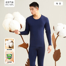 批发薄款男女士圆领纯棉秋衣秋裤打底全棉保暖套装