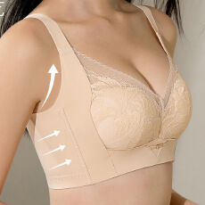 批发中厚B杯无钢圈内衣宽肩带防滑防外扩收副乳中厚调整文胸