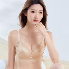 批发法式蕾丝缎面内衣0.1cm三明治超薄透气舒适上托聚拢<b class='q'>文胸</b>