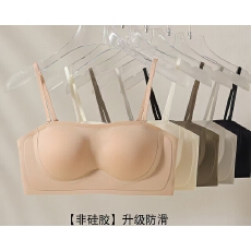 批发原版无肩带无钢圈小胸聚拢内衣防滑抹胸舒适透气薄款美背无痕文胸