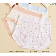 批发无勒感60支彩纱棉中腰印花女士孕妇内裤通穿不夹屁屁