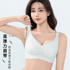 批发大码桃花杯超薄聚拢无钢圈<b class='q'>文胸</b>提拉上托大胸显小内衣透气胸罩