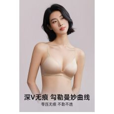 批发高级感拉满  深V纯色极简风  小胸聚拢bra
