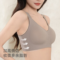 批发薄款大胸显小<b class='q'>大码</b>大罩杯内衣女无钢圈聚拢防下垂软支撑收副乳<b class='q'>文胸</b>