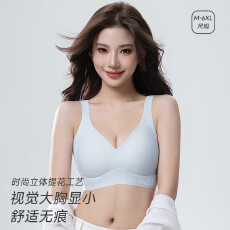批发薄款软支撑无痕聚拢上托提拉内衣女无钢圈大码文胸大胸显小