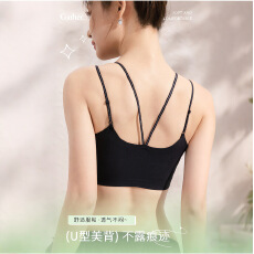 批发夏季薄款法式交叉美背胸罩无痕聚拢无钢圈收副乳固定杯女内衣