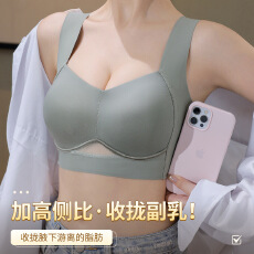 批发侧收<b class='q'>托</b><b class='q'>胸</b>宝薄款文胸大<b class='q'>胸</b>显小无痕无钢圈舒适聚拢调整型副乳内衣女
