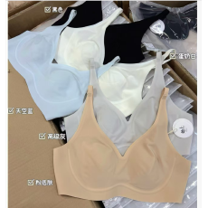 批发薄款无痕大码内衣冰丝聚拢舒适文胸纯色透气隐形文胸