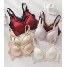 批发薄杯内衣无钢圈软支撑上托聚拢收副乳美背内衣
