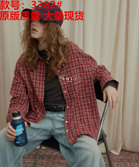 니켈 강 선샤인 레트로 면 중간 길이 한 부서 자외선 차단 긴팔 루즈핏 맨위 다용도 격자 무늬 셔츠