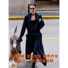 批发Luna7xi 翻领<b class='q'>长款</b><b class='q'>针织</b>衫外套女秋冬加厚慵懒韩系气质收腰毛衣<b class='q'>开衫</b>