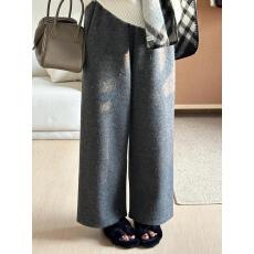 批发高货推荐~宽松百搭显瘦加绒直筒羊<b class='q'>毛裤</b>