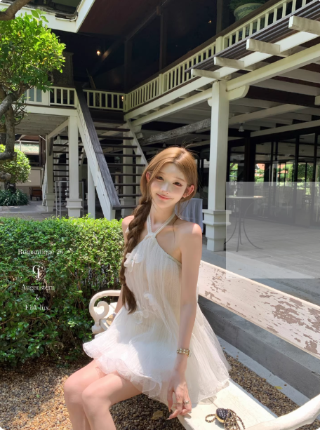 늦게 우산 우산 26 ss 무거운 꽃잎 화이트 캄파넬라 세과 행침 목 망사 꽃 맨위 파란색 레이스 긴 바지