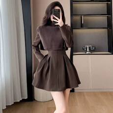 批发实拍:成熟御姐热力感穿搭 针织披肩<b class='q'>西装</b>裙套装