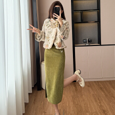 批发实拍:2025年复古绣花改良旗袍连衣裙新中式提花加绒<b class='q'>外套</b>女秋冬