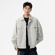 批发美式飞行夹克外套男士宽松休闲春秋季新款工装翻领外套