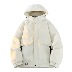 批发冬季新款羽绒服男工装防寒保暖新国标白鸭绒连帽宽松<b class='q'>时尚</b>外套